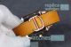 Best Quality Clone Cartier Santos White Dial Orange Leather Strap Watch (6)_th.jpg